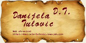 Danijela Tulović vizit kartica